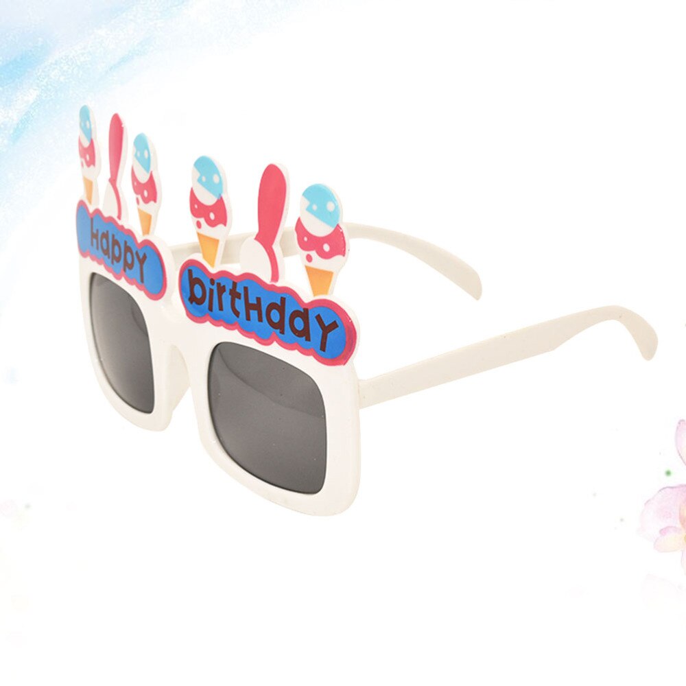 Gafas de sol con de cono de helado, gafas de sol de con estampado de letras, accesorios de foto creativos, gafas de ojos, decoración divertida para de cumpleaños