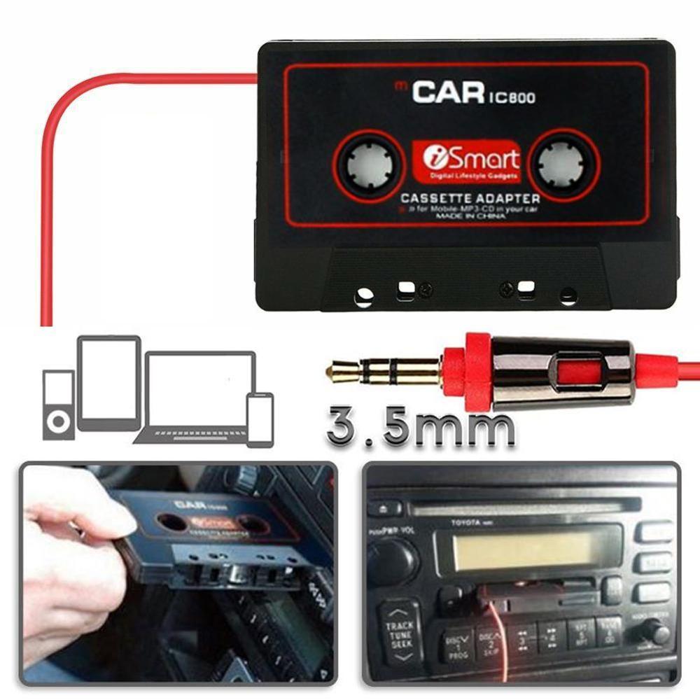 Adaptador de cinta de Cassette para coche, convertidor de reproductor Mp3 para iPod, iPhone, MP3, Cable auxiliar, reproductor de CD, enchufe Jack de 3,5mm