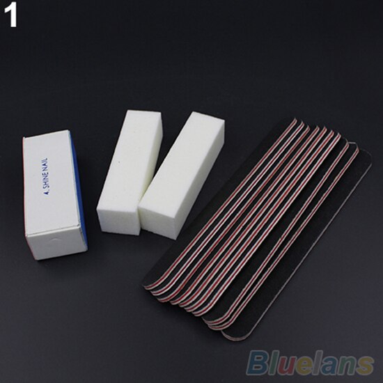 13 stuks/set nagelkunst schuurvijlen bufferblok acryl uv gel manicure gereedschap nagelvijl polijsten slijpen pedicure gereedschap kits