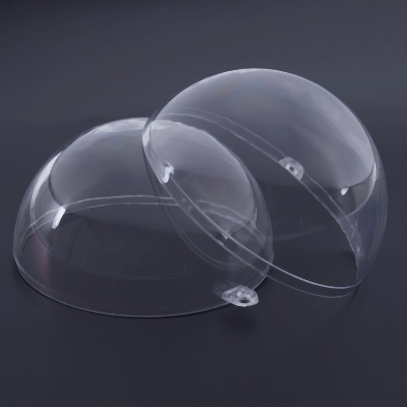 10 stykker x gennemsigtig plast slikæske slik bold gennemsigtig kugle hængende kugle hule kugle bryllup apparater 8 cm