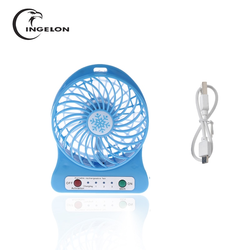 Portable Mini USB LED Fan Light Air Cooler Small Desk Cooler Silent Travel Humidification 2600MAH Lithium Battery fan