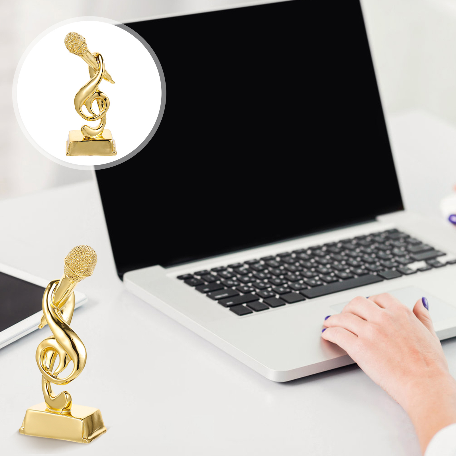 Note Trophy Microphone Note Trophy Nice Light Deco... – Grandado