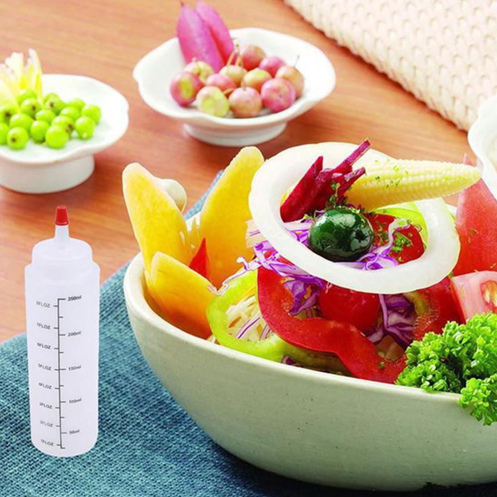 Plastic Needle Nose Scale Squeeze Bottle Cap Sauce Salad Compressible Bottle With Leak Proof Kitchen Accessories 1pc