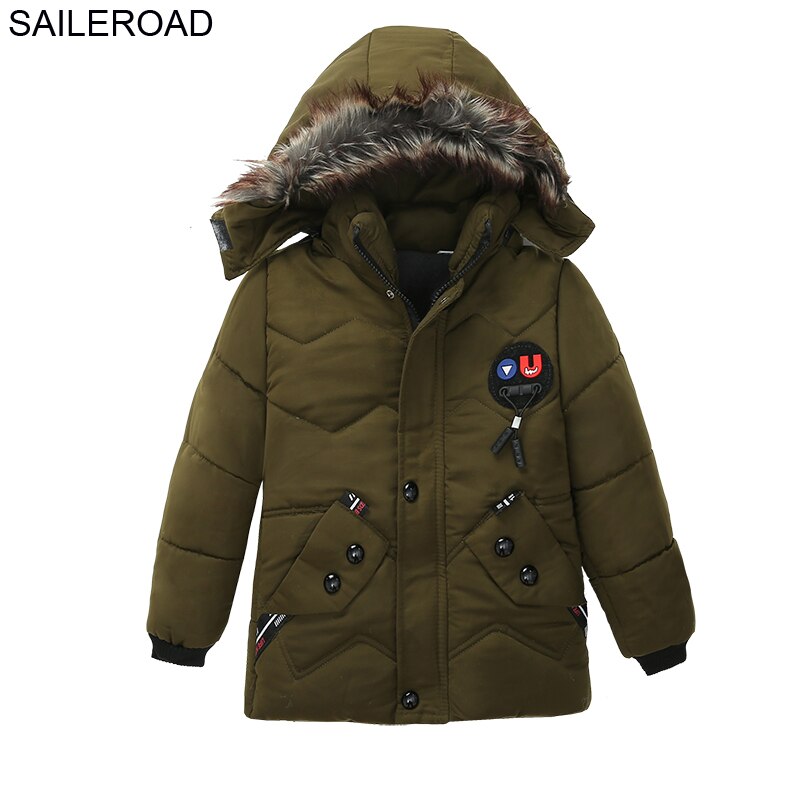 SAILEROAD – veste en coton pour enfants de 3 à 5 ans, manteau d'automne pour garçons: 1930 army green / 3T