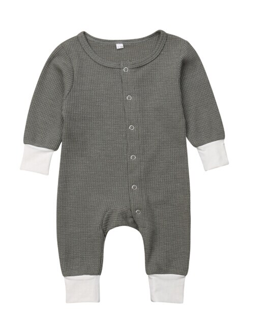 Mooie Patchwork Romper Baby Boy Katoen Jumpsuit Playsuit Lente Herfst Kleding Lange Mouw Mode Pasgeboren Romper: green / 3M