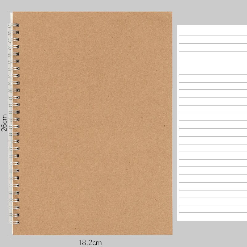 Cuaderno de bocetos en espiral, 50 hojas, 16K, 50K: 16K line