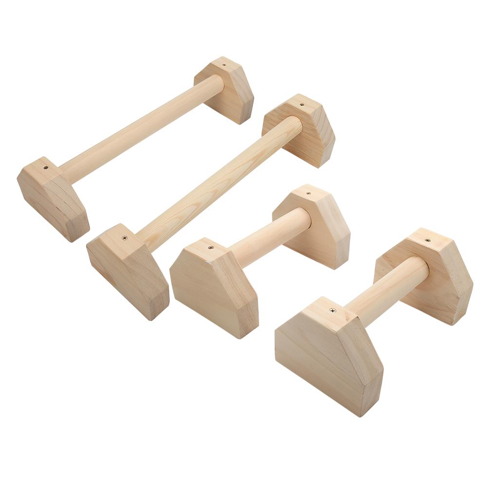 Soporte para ejercicios push-up barras deporte gimnasio entrenamiento pecho H en forma de pino madera calisténica soporte de mano paralelo barra doble varilla
