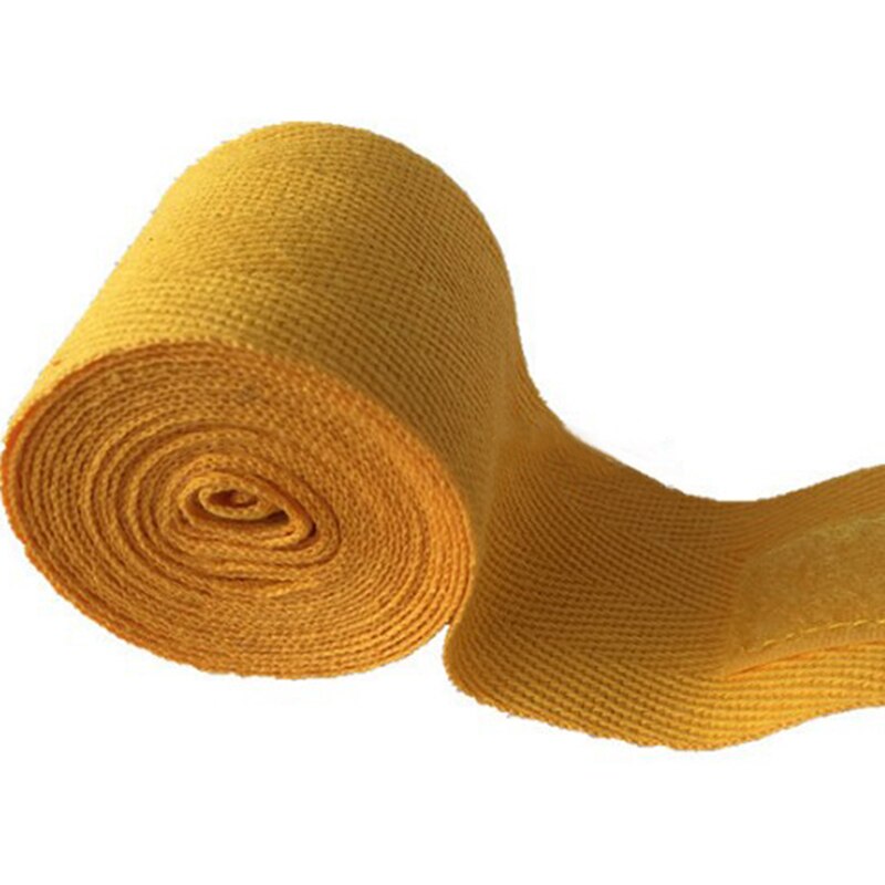 Boxning bandage hand wraps 2500 x 50 x 1mm muay thai kickboxning kick boxning män kvinnor boxare taekwondo sportbandage: Gul