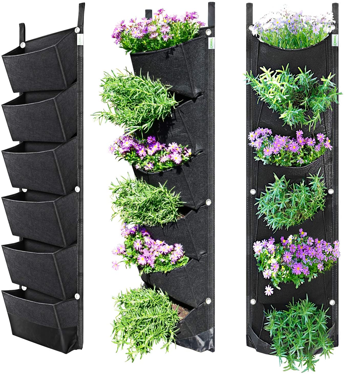 Bolsa colgante de varios bolsillos para cultivo de plantas frutales, bolsas de fieltro para cultivo de plantas y verduras, para balcón y hogar