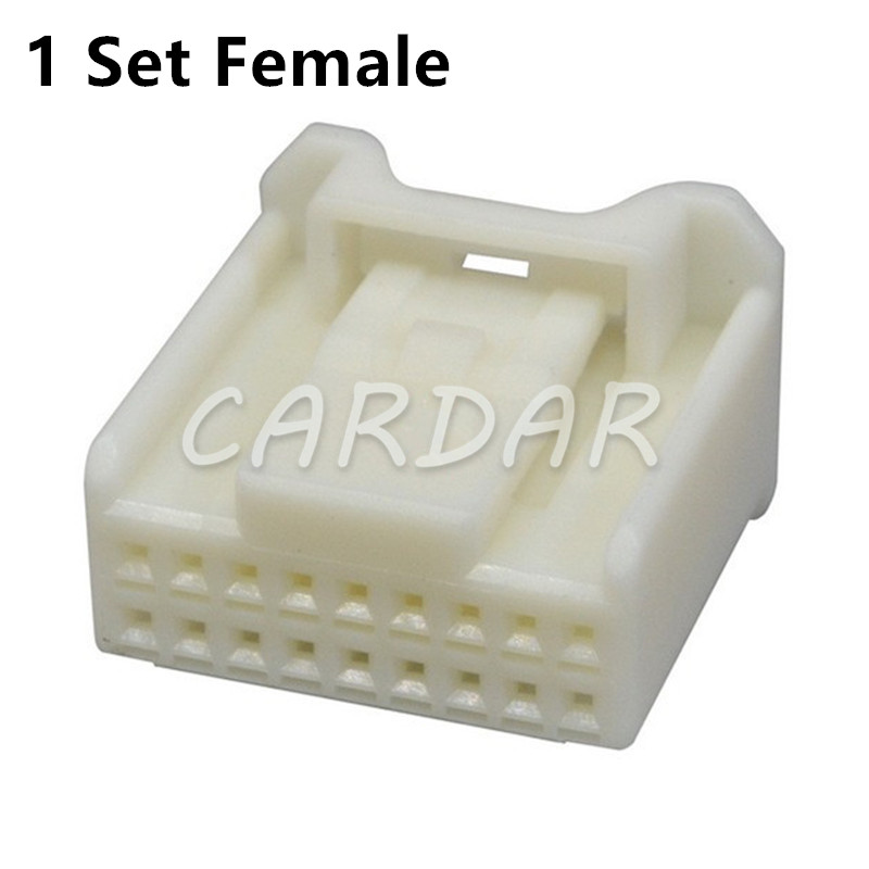 1 Set 18 Pin 90980-12412 90980-12411 Car Electrical Connector Automotive Socket With Terminal: black