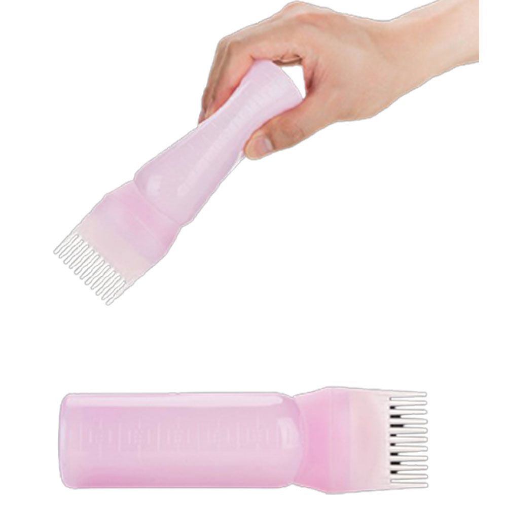 hair salon hair care pot Plastic coloring hair shampoo bottle Hair dye bottle Refillable Bottle comb tooth bottle