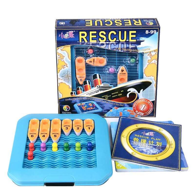 Rescue Board Game 48 Level Funny Education Game For Children Environmental ABS Plastic With