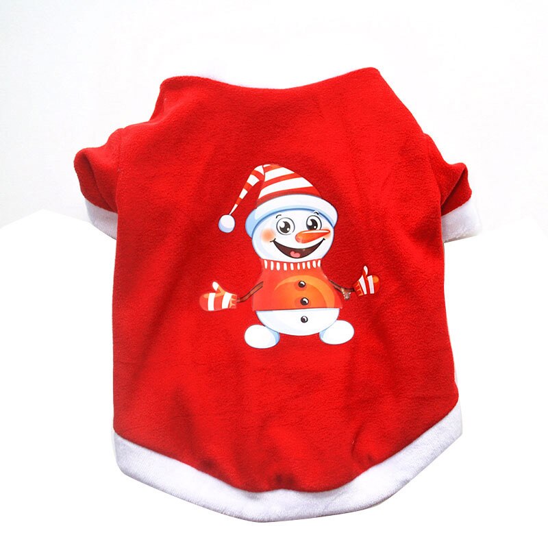 Plush Rim Puppy Dog Pets Christmas Costume Clothing Dog Sweatshirt Xmas Soft Dog Clothes Warm Cute Dog Cozy Sweater: snowman / L