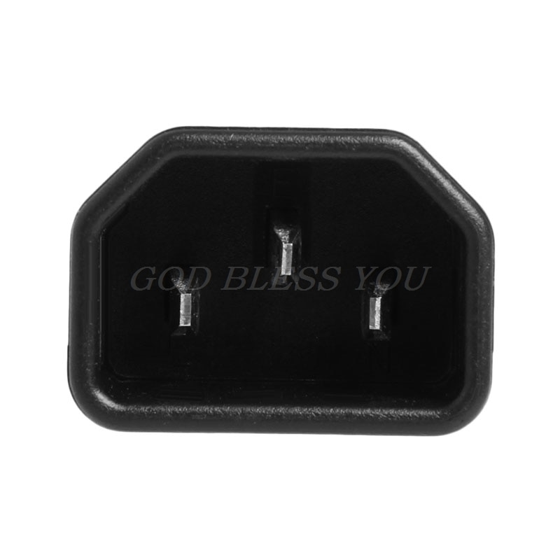 IEC 320 Kettle 3-Pin C14 Male To C7 Female Power Converter Adapter Plug-Socket