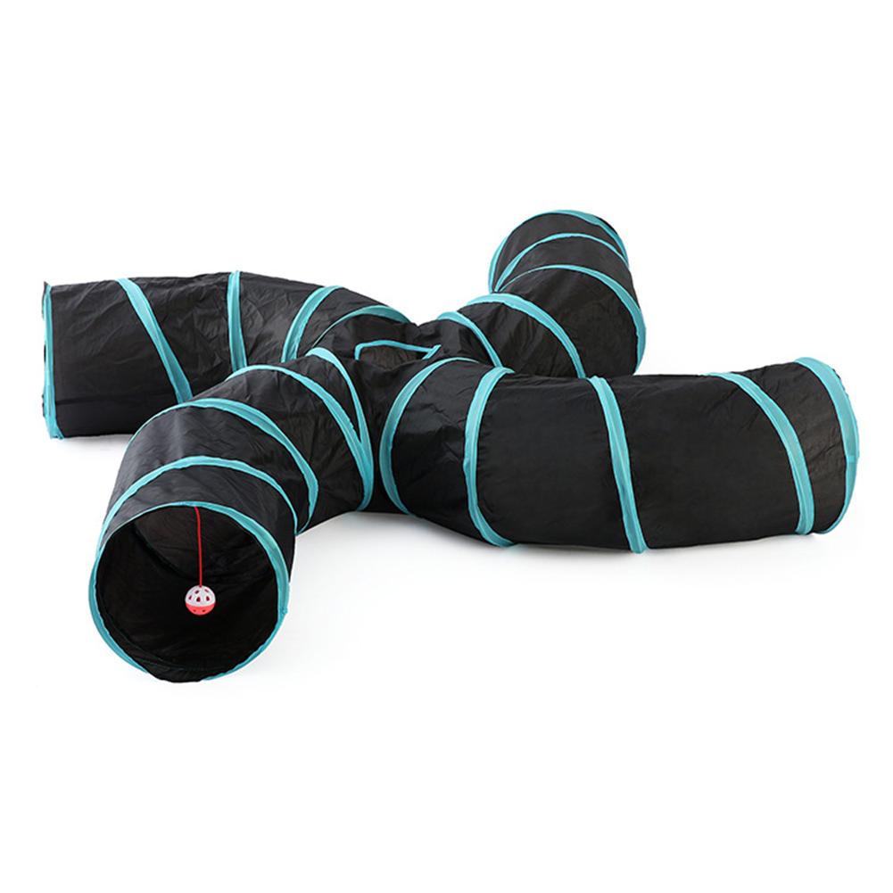 Pet Cat Toy Pet Collapsible Pet Tunnel Toys S-type Four-channel Cat Tent Play Tunnel Support