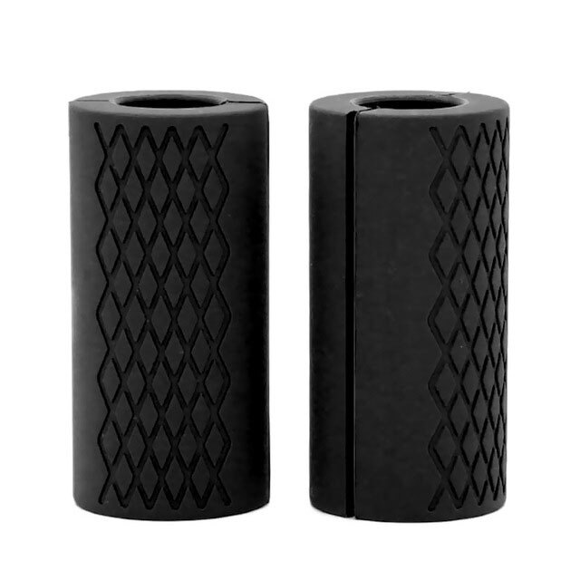 1Pair Dumbbell Bar Handle Grips Silicone Standard Bar Grip For Barbell Weight Lifting Bodybuilding Gym Weights Workout Anti-slip: Black