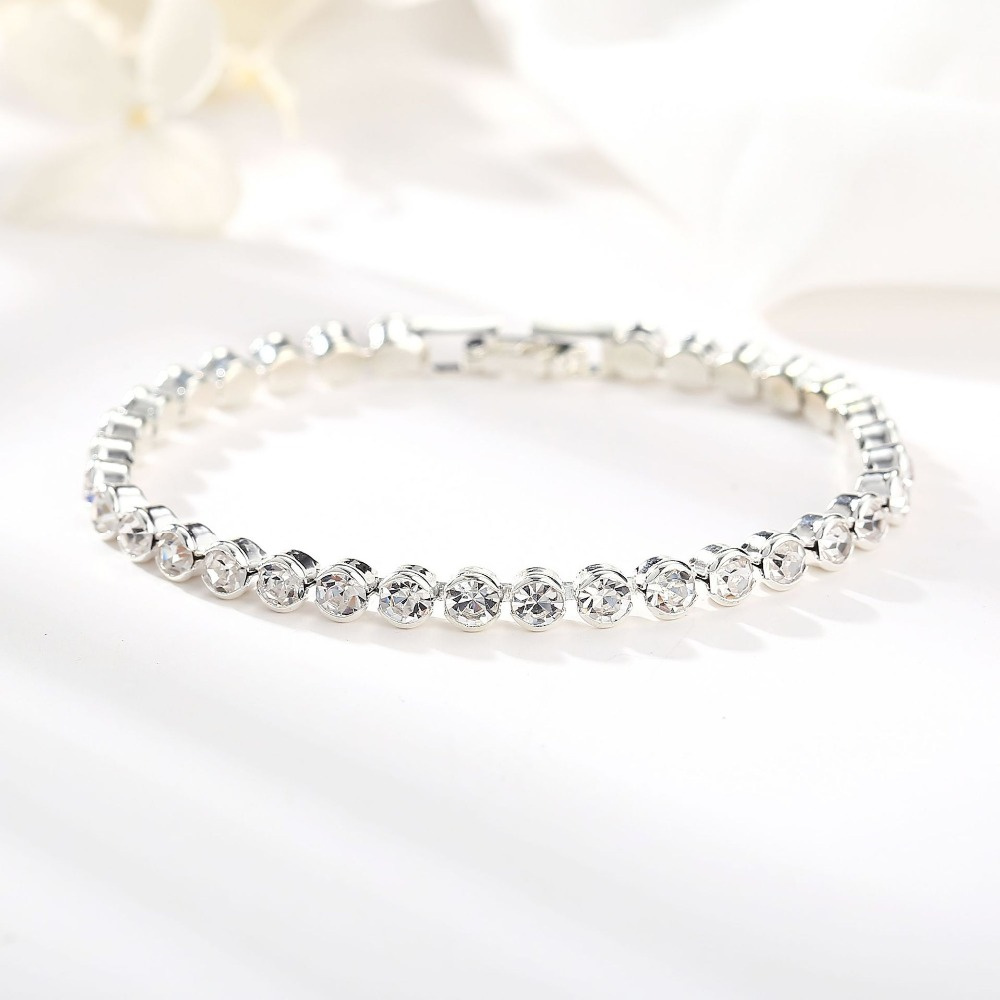 Exquisite Geometrie Tennis Armbänder für Weibliche AAA Zirkonia Kristall Perle Kette Partei Schmuck Zubehör
