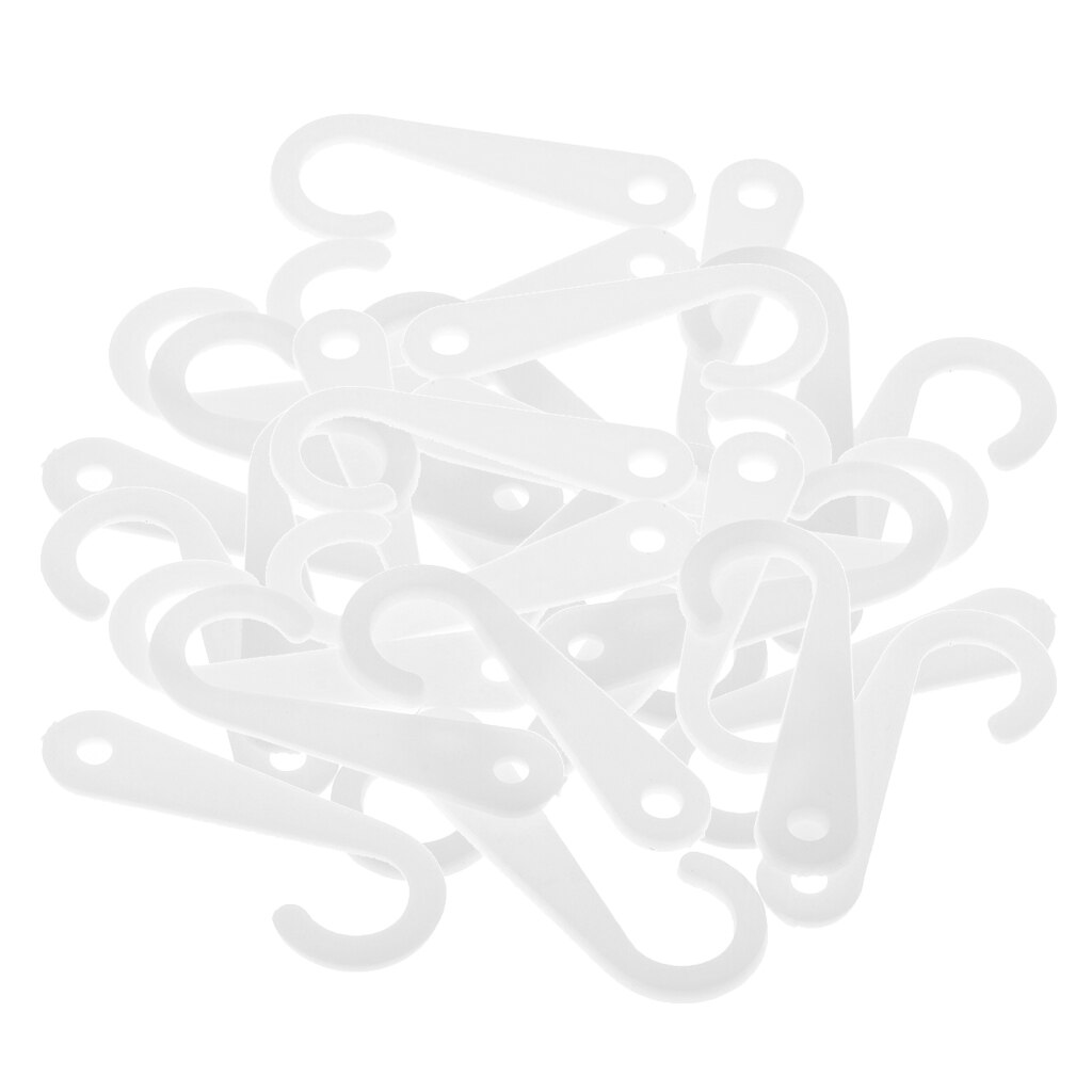 50 Pieces Plastic J Hooks Hanger for Socks Retail Clothes Display Hanger Accessories: white