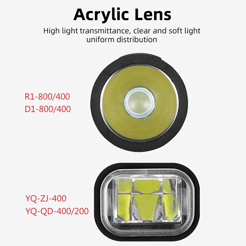 ROCKBROS 400/800 Lumen Bike Front Light Rainproof Bicycle LED Light Flashlight USB Charging MTB Road bike HeadLight Floodlight