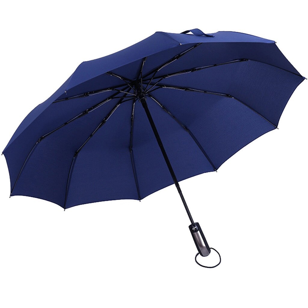 Umbrella Rain Women Men Windproof Double Layer Inverted Umbrellas Reverse Folding Umbrella UV Protection: Navy