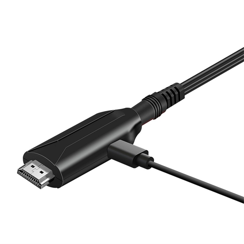Hdmi-kompatibel till scart-adapter video- och ljuduppgraderingsomvandlare pal/ntsc för hd-tv dvd-box signaluppgraderingsomvandlare tillbehör