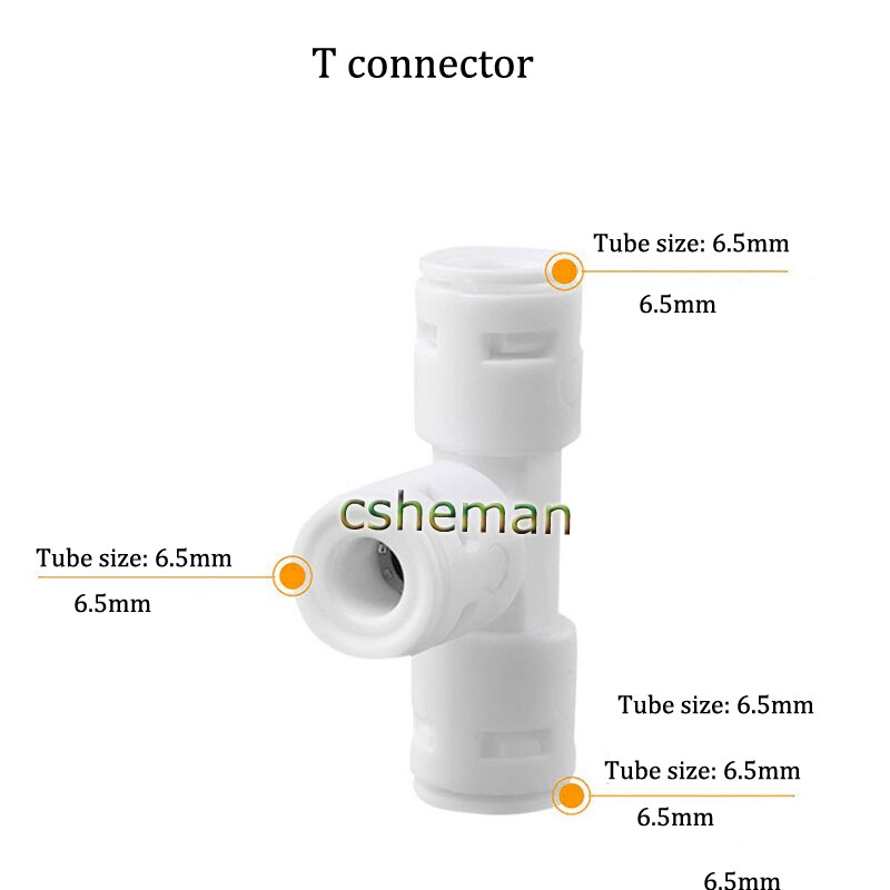 Garden Irrigation System1/4'' 3/8'' interface slip-lock Quick Connector Tee Elbow Straight Adapter Water pipe joint