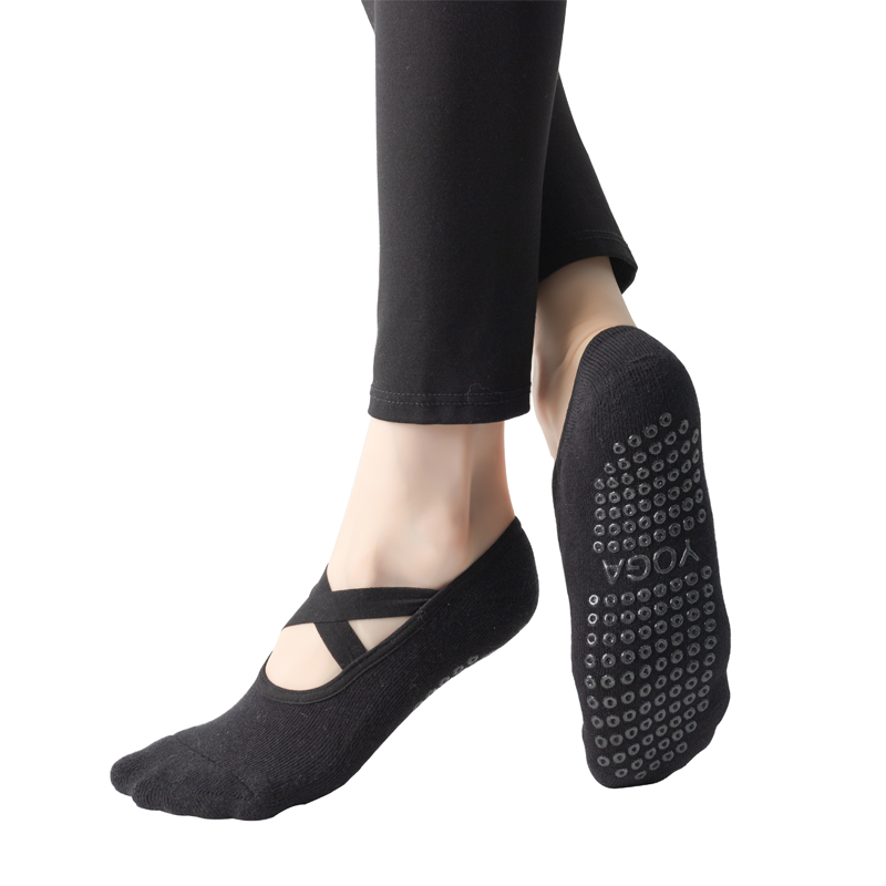 Femmes respirant serviette bas Yoga chaussettes Silicone anti-dérapant pansement Pilates chaussette dames Ballet danse Fitness entraînement coton chaussettes