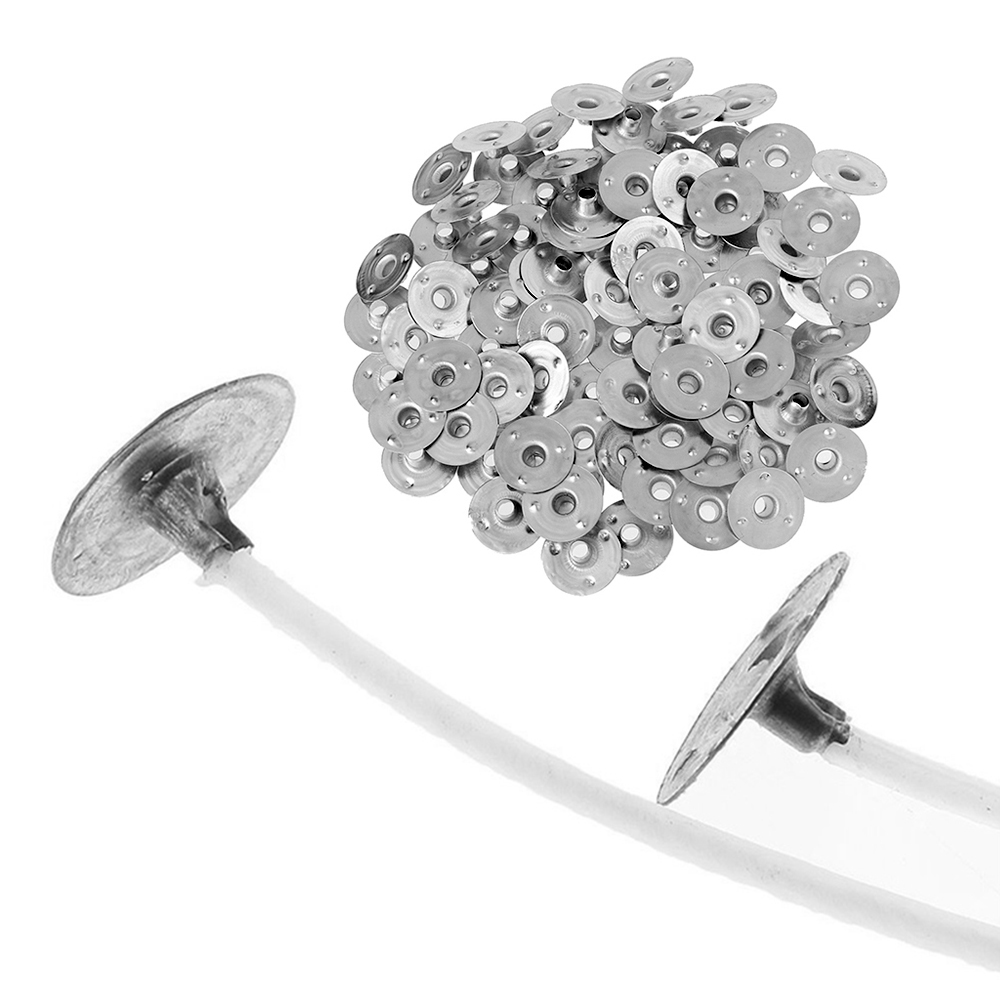 Mèches de support en métal pour bougie, 100 pièces, pour bricolage, fabrication de bougies, 12.5x2.5mm, Durable, fournitures de bougies