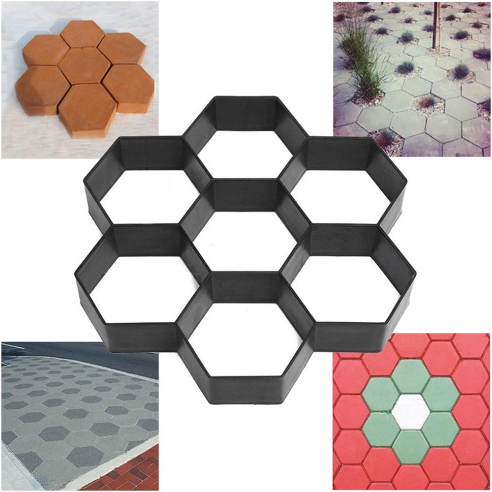 Garden Paving Molds Jardin DIY Plastic Walk Road Path Maker Jardineria Garden Paving Stone Concrete Mould для сада и огорода