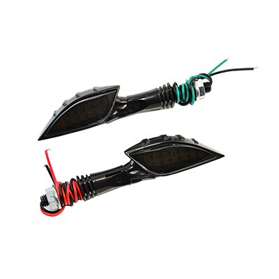 2x Chrom Schädel Geister Blinker Motorrad LED Blinker Licht für Harley Zerhacker Suzuki Honda Yamaha Universal-: Schwarz Rauch hell