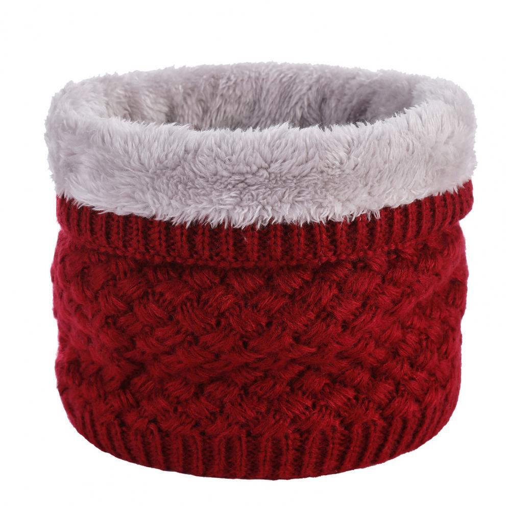 Neck Warmer Wear Resistant Thick High Elastic Plush Lining Neck Scarf Winter Neck Warmer for Cold Weather: Wine Red
