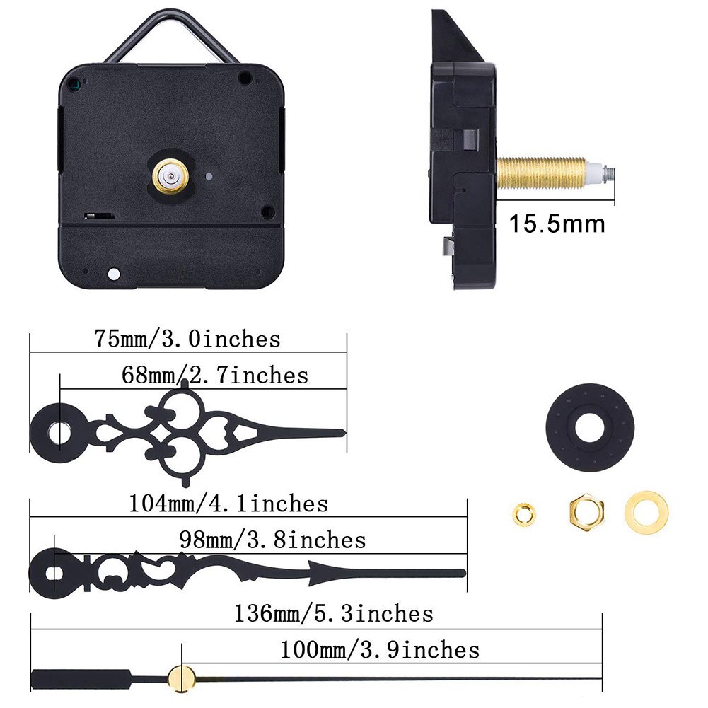 High Torque Clock Replacement Quartz Wall Clock Movement Mechanism Replacement Parts Kit FPing