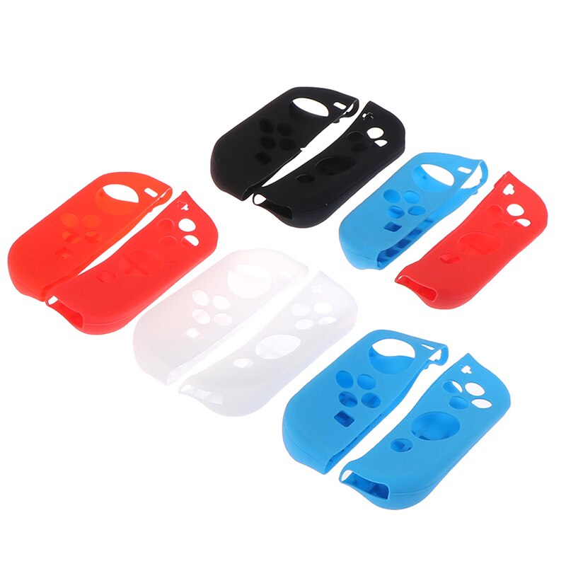 1 par de silicone caso de borracha joycon controlador gel capa aperto para nintendo switch