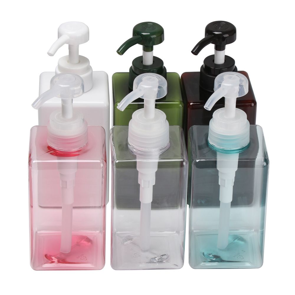 650Ml Vierkante Doorzichtige Fles Vloeibare Zeep Opgeklopte Mousse Punten Bottelen Shampoo Lotion Douchegel Pomp Bottlesnding Zeep Dispenser