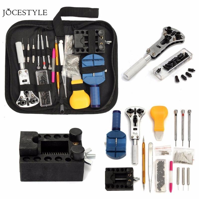 Outils horloger, Kit d'outils d'horlogerie, Kit d'outils de réparation de montres, ouvre-boîtier de montre, ouvre-boîtier de maillons, barre de ressort pièces d'outils
