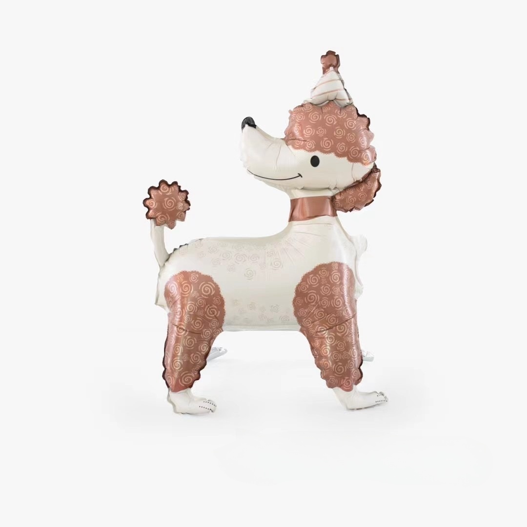 kreskówka zwierzę pies Labrador pudel jamnik aluminium film balon dla dzieci Dekoracja urodzinowa niemowlę prysznic Globos: rubin