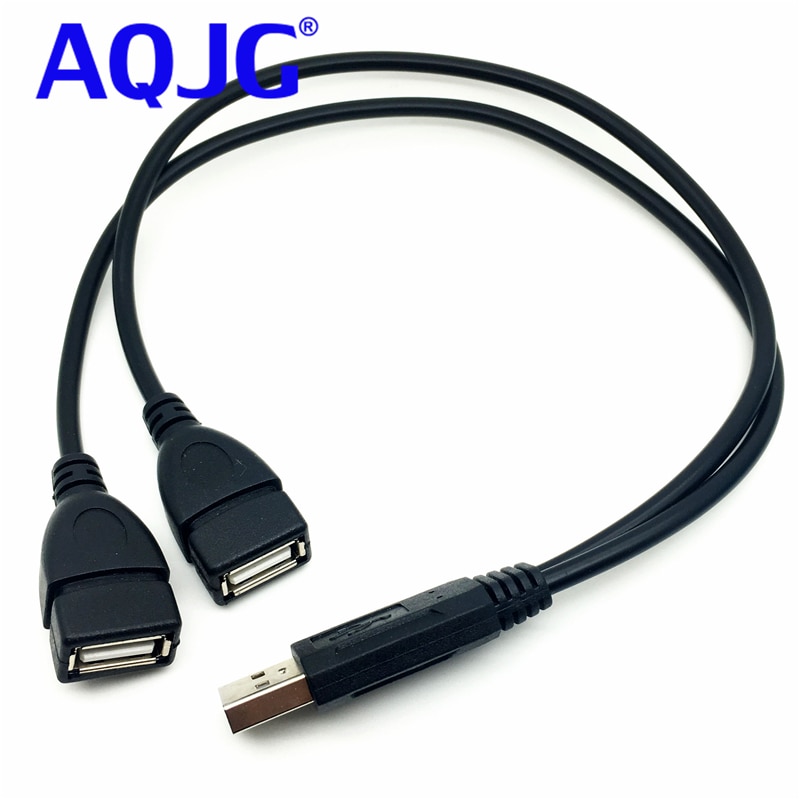 USB 2.0 Male to 2 Dual USB Female Jack Y Splitter Hub Adapter Cable