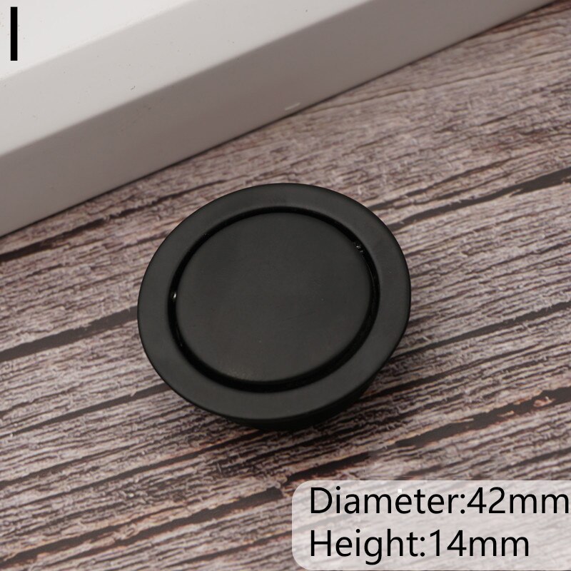 Nordic Simple Hidden Door Handles Stainless Steel Recessed Flush Pull Cabinet Invisible Round Door Handle Pull Hardware: I