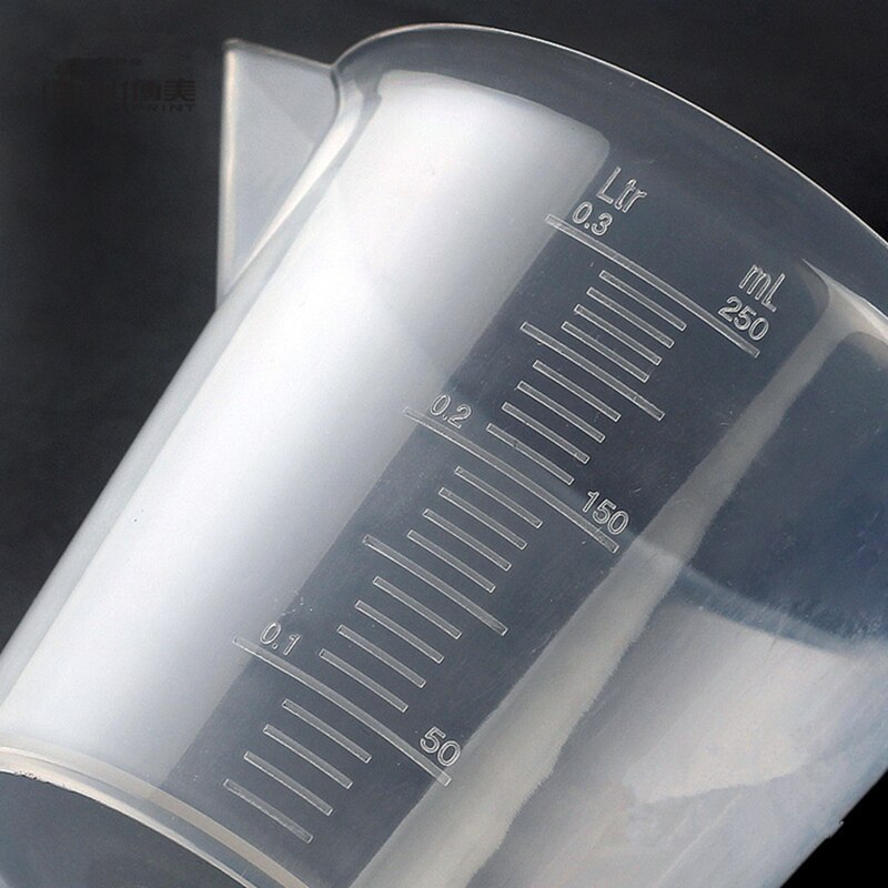 1Pc Measuring Cup100/250ml PP Plastic Cone Kitchen Measuring Cup Round Digital Thick Handle Kichen Tool For Cooking