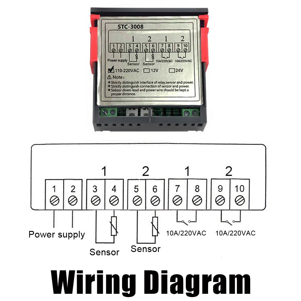 Digital Display Intelligent Dual Control Electronic Thermostat Dual Display Dual Electronic Temperature Home Intelligent System