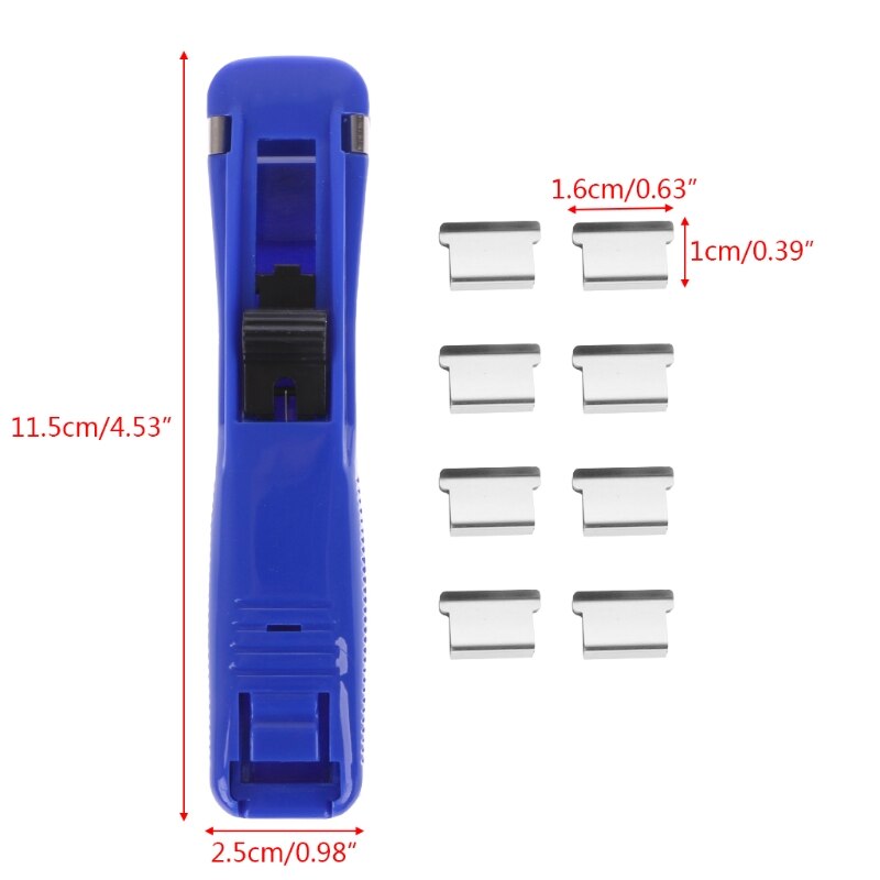 8Pcs Clips+1Pc Dispenser Mini Metal Paper Clipper Photo Tickets Notes Paper Clip 1XCE