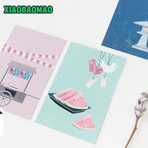 30 pcs / lot Japanese style postcard cute cartoon greeting card christmas & birthday card message cards
