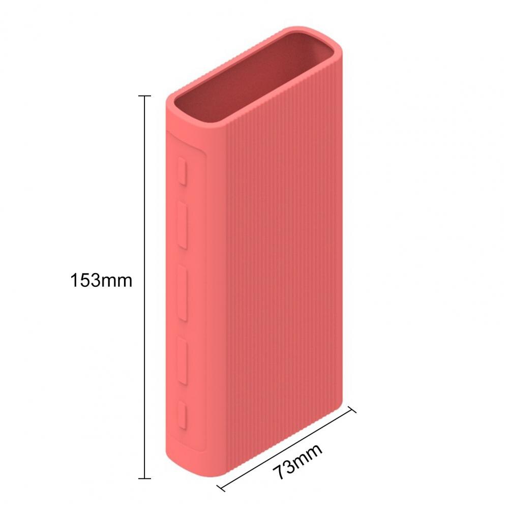 1PCS Full Protective Case Anti-slip Protective Silicone Power Bank Protective Cover For Xiaomi Portable Power 20000mah