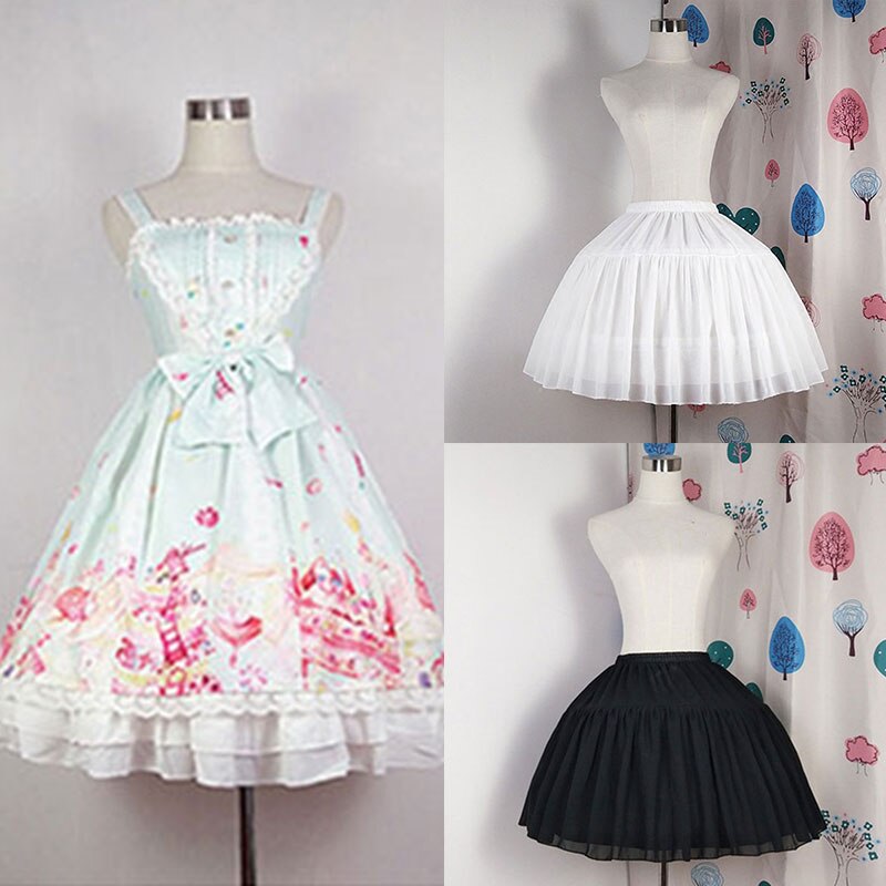 Cosplay Short Dress Half Slips Ball Gown Ballet Petticoat Fishbone Skirt Support Bones Petticoat Lolita Underskirt Adjustable