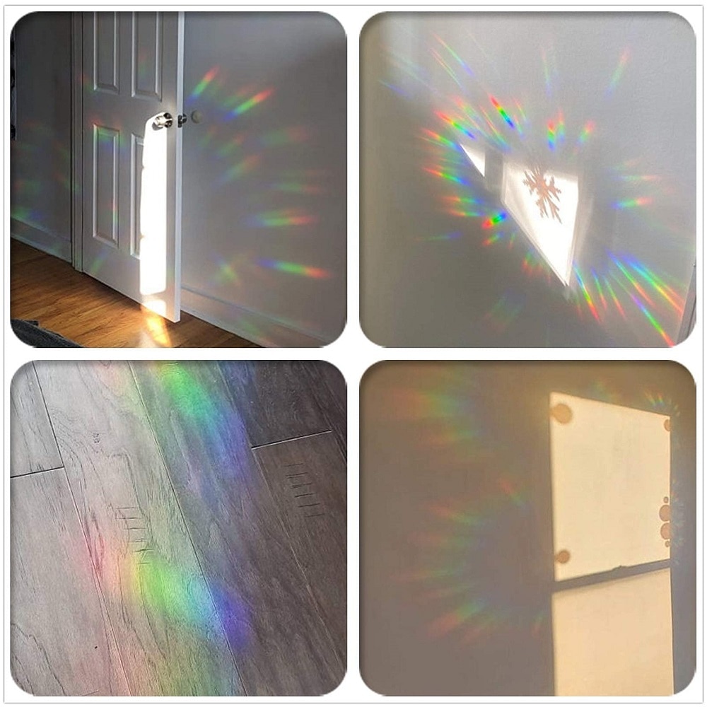Rainbow Cloud Prism Suncatcher Stickers For Windows Kids Rooms Bedroom Nursery Home Decor PVC Electrostatic Glass Window Decal