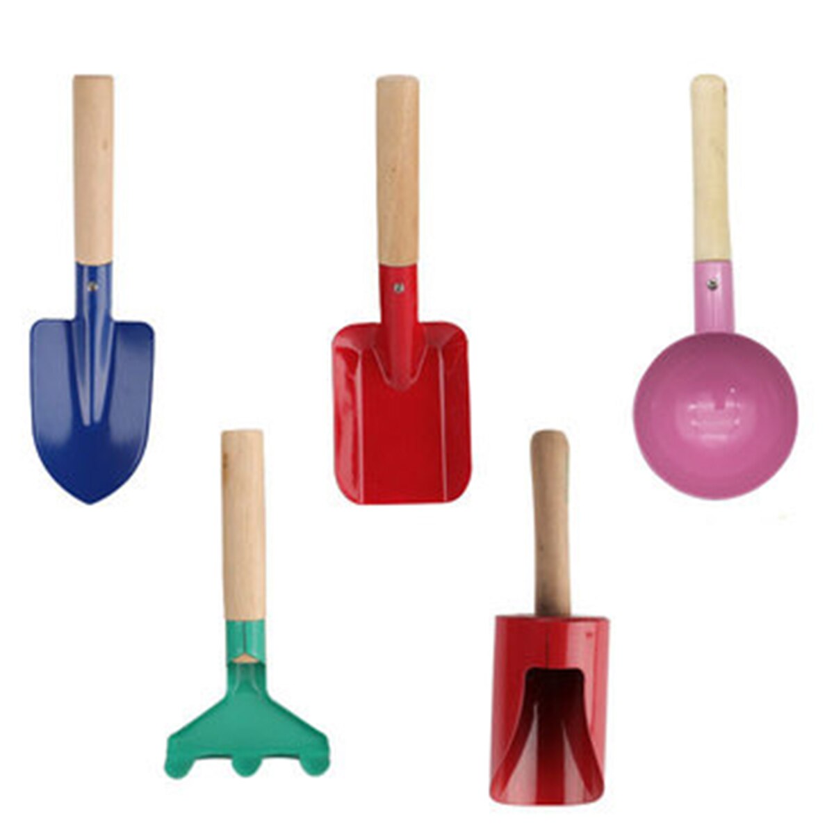 1 Set Kids Gardening Tools Kids Garden Tools Shovel Wooden Handle Kid Garden Tool: Default Title