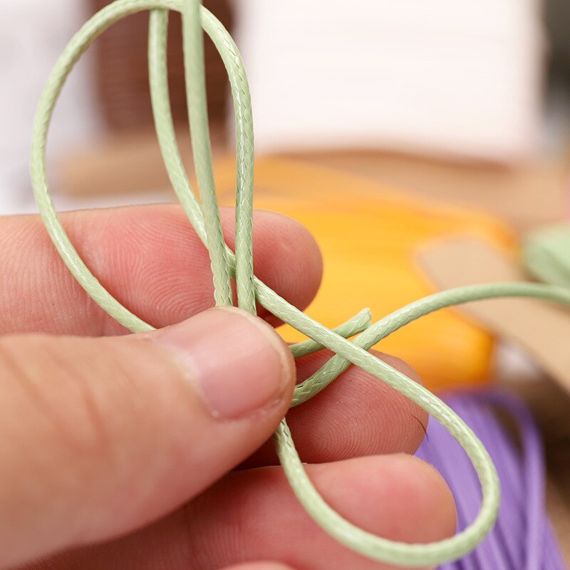 10m 1,5mm encerado hilo de poliéster cable Multi-Color Lino cadena cordón macramé cable del hilo de rosca para pulseras llaveros de hacer