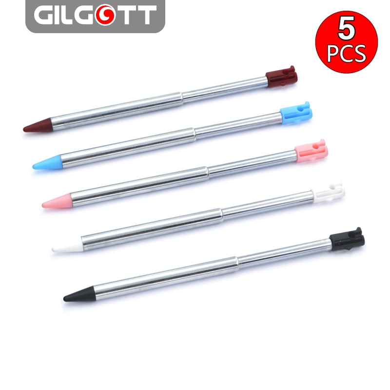 GILGOTT 5 stks Kleuren Metal Retractable Stylus Touch Pen voor Nintendo 3DS