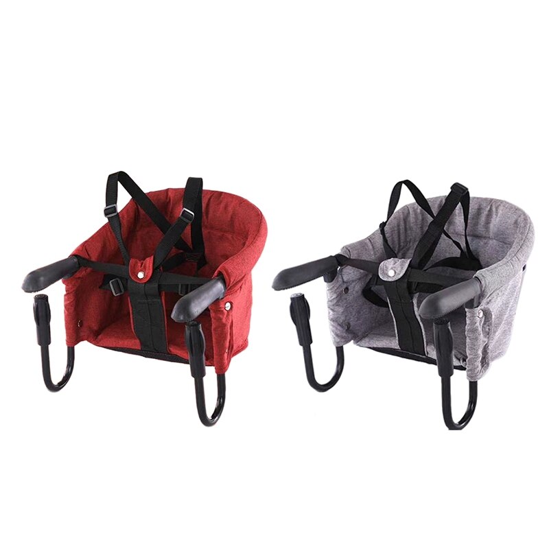Trona portátil para bebé, silla de alimentación plegable, elevador de asiento, cinturón de seguridad para comedor