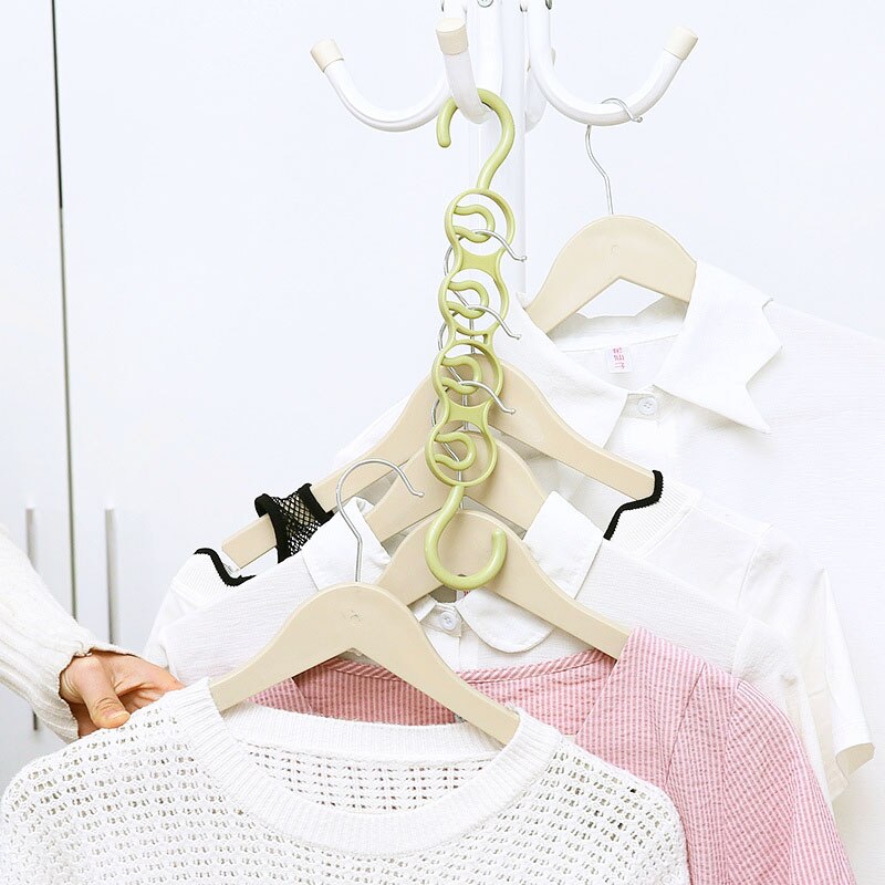 Hanger Storage Rack Multifunctional Multiple Layers Wardrobe Clothes Hanging Space Saving Four Holes Hanger Storage Rack